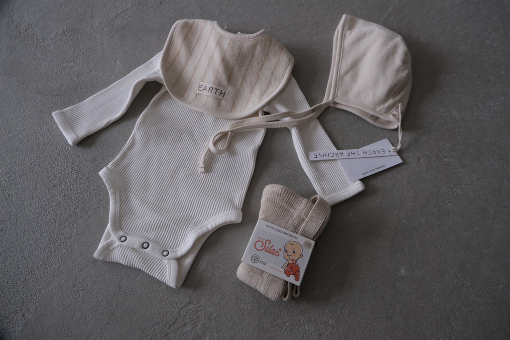 EARTH｜ Longsleeve baby suit_White