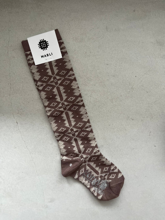 ERYRI LONG SOCKS_MOREL / WHEAT