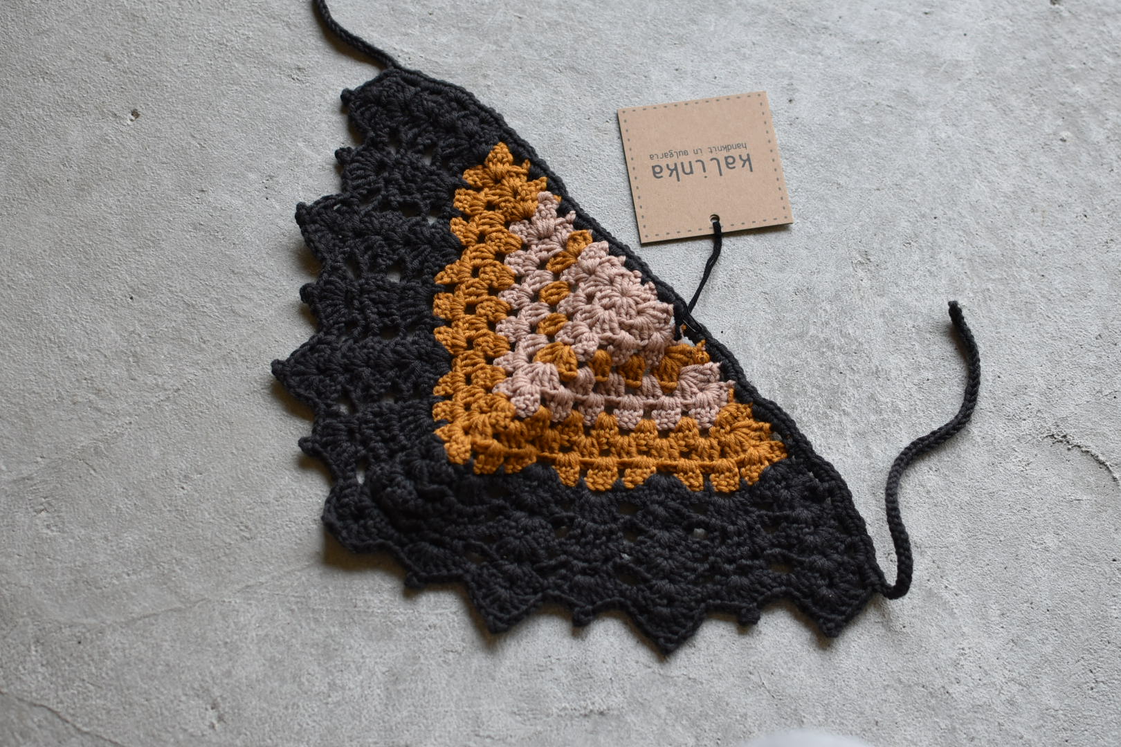 Olivia Crochet Scarf_Caramel/Chacoral