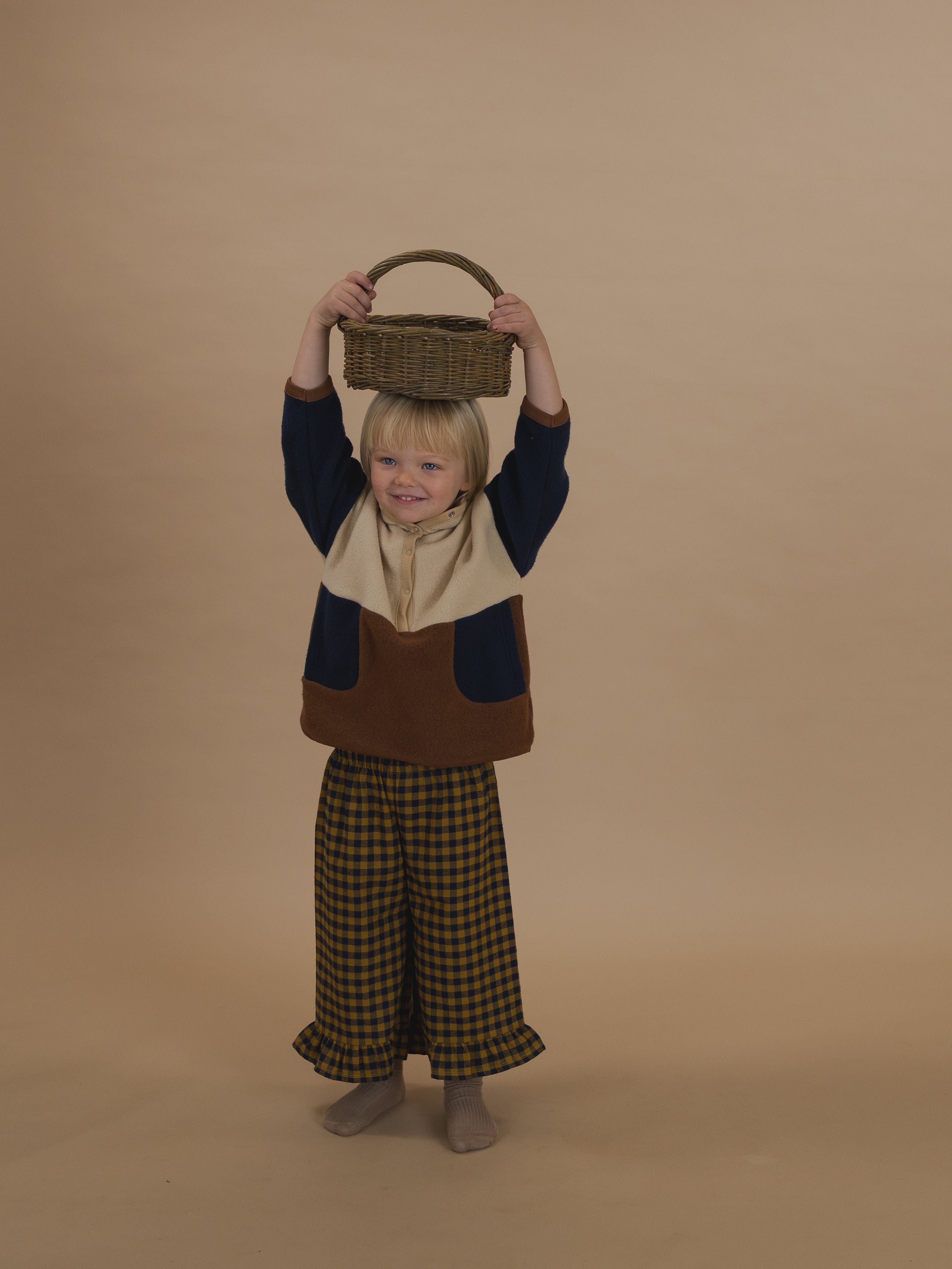 Blueberry Gingham Frill Culottes