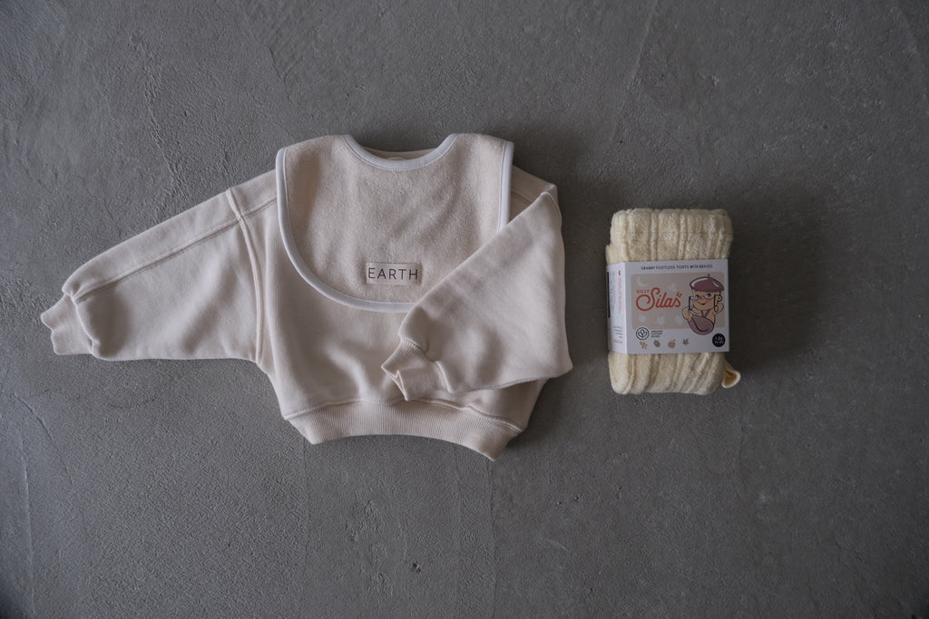 EARTH｜Organic French terry top_Cream