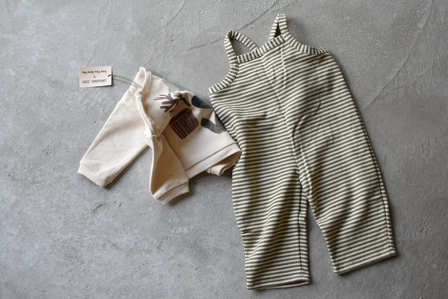 Fern Stripes Dungarees