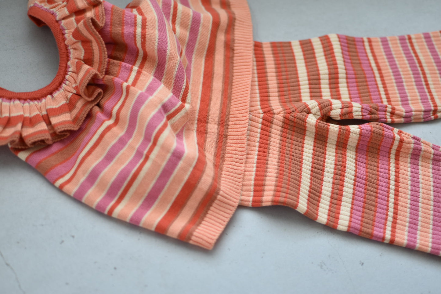 NERYS VEST_ROSE GARDEN STRIPE