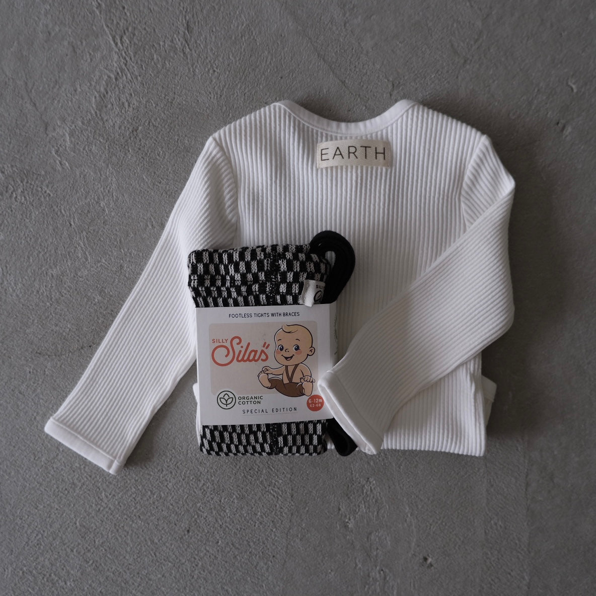 EARTH｜ Longsleeve baby suit_White