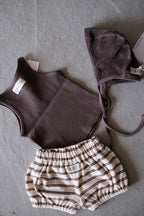 Ribbed sleeveless_Brown