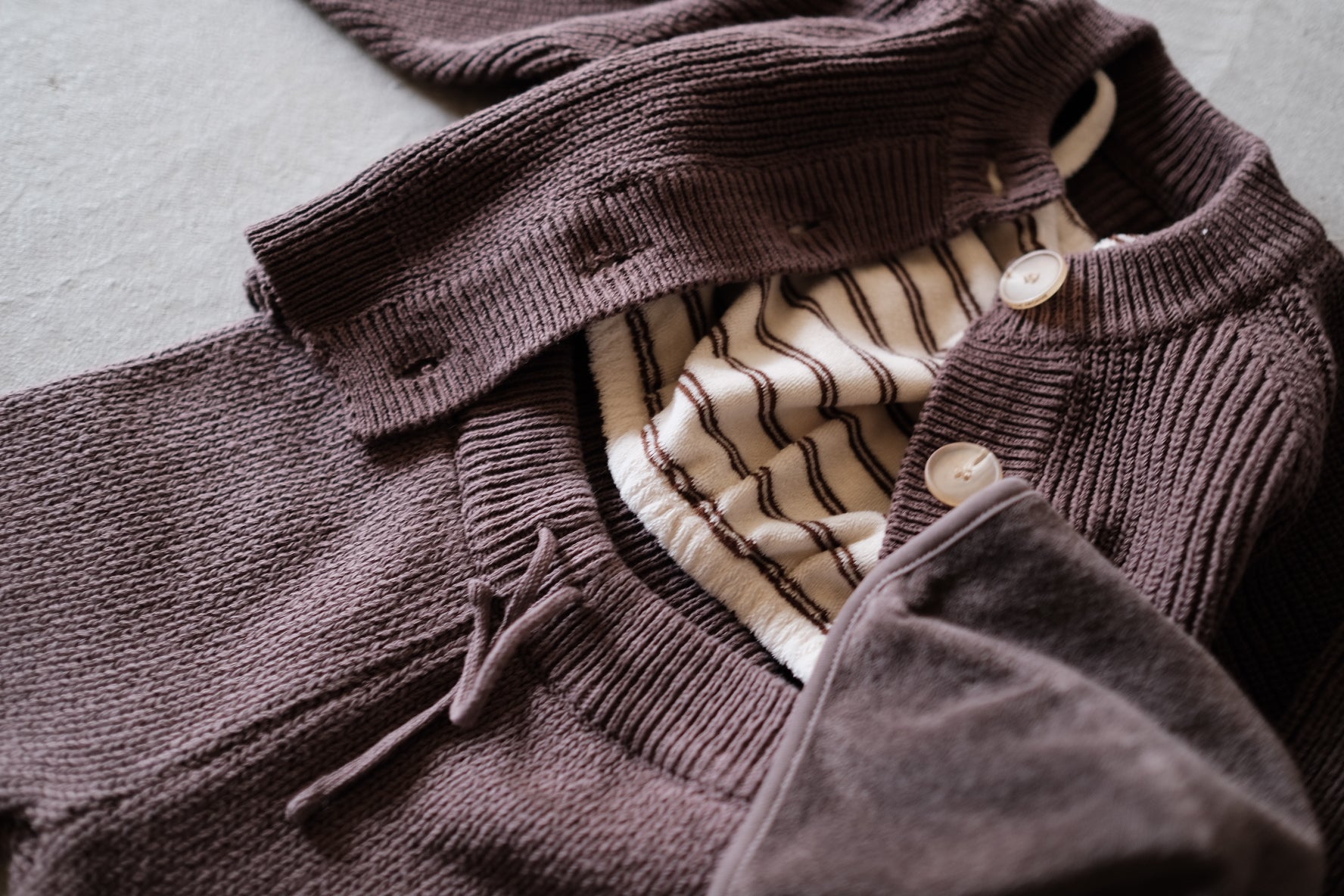 Knit cardigan_Brown