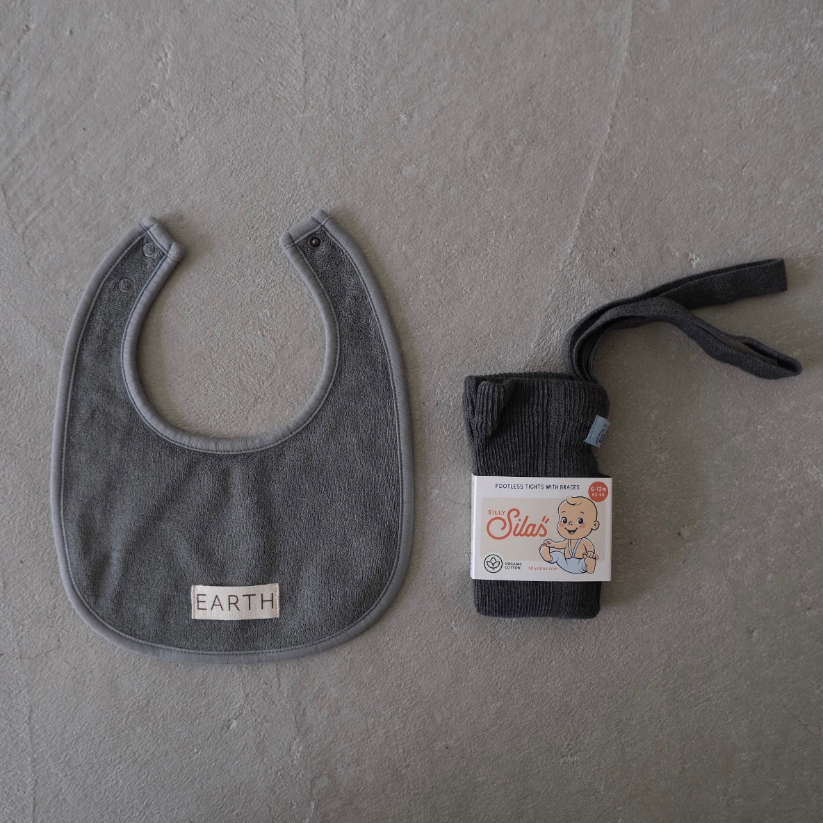 EARTH｜Organic bib_Charcoal