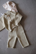 Knit cardigan_Light olive