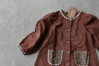 Jules Dress Velvet in Nutmeg
