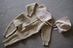 Organic bib_Beige Stripe