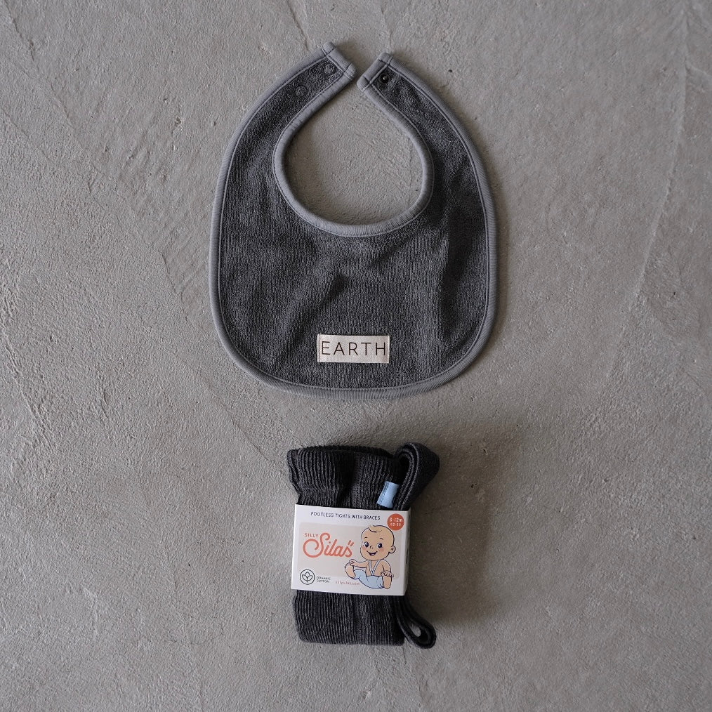 EARTH｜Organic bib_Charcoal
