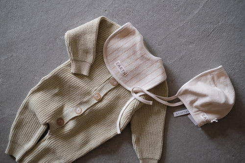EARTH｜Knit jumpsuit_Light olive
