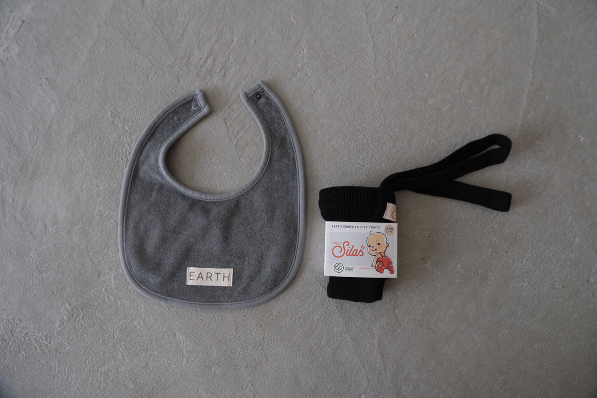 EARTH｜Organic bib_Charcoal