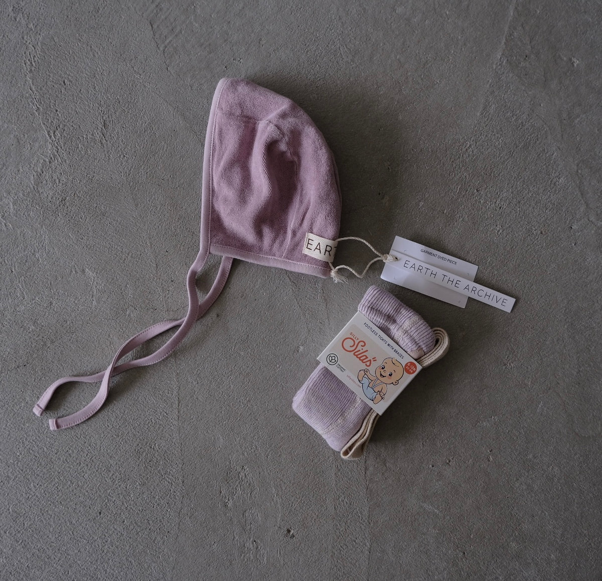 EARTH｜Organic baby bonnet_Cotton lavender