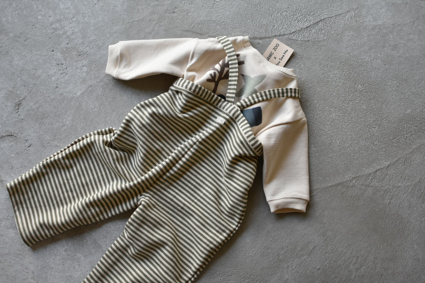 Fern Stripes Dungarees