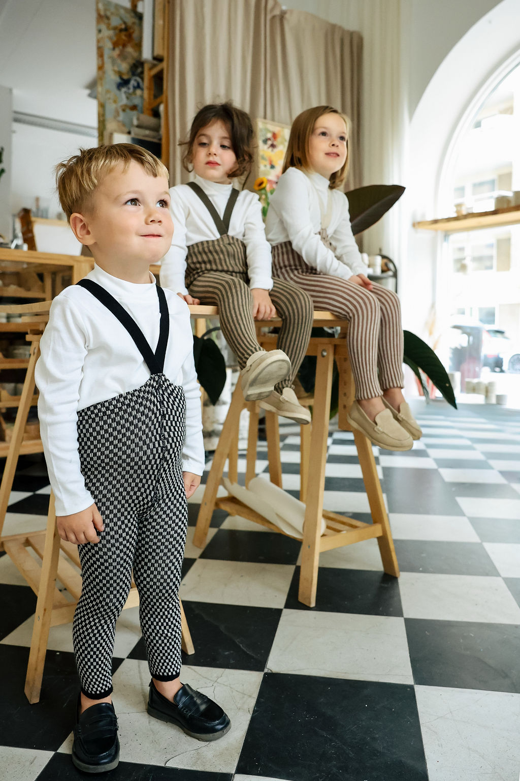 Footless Collection_Black x White Checked