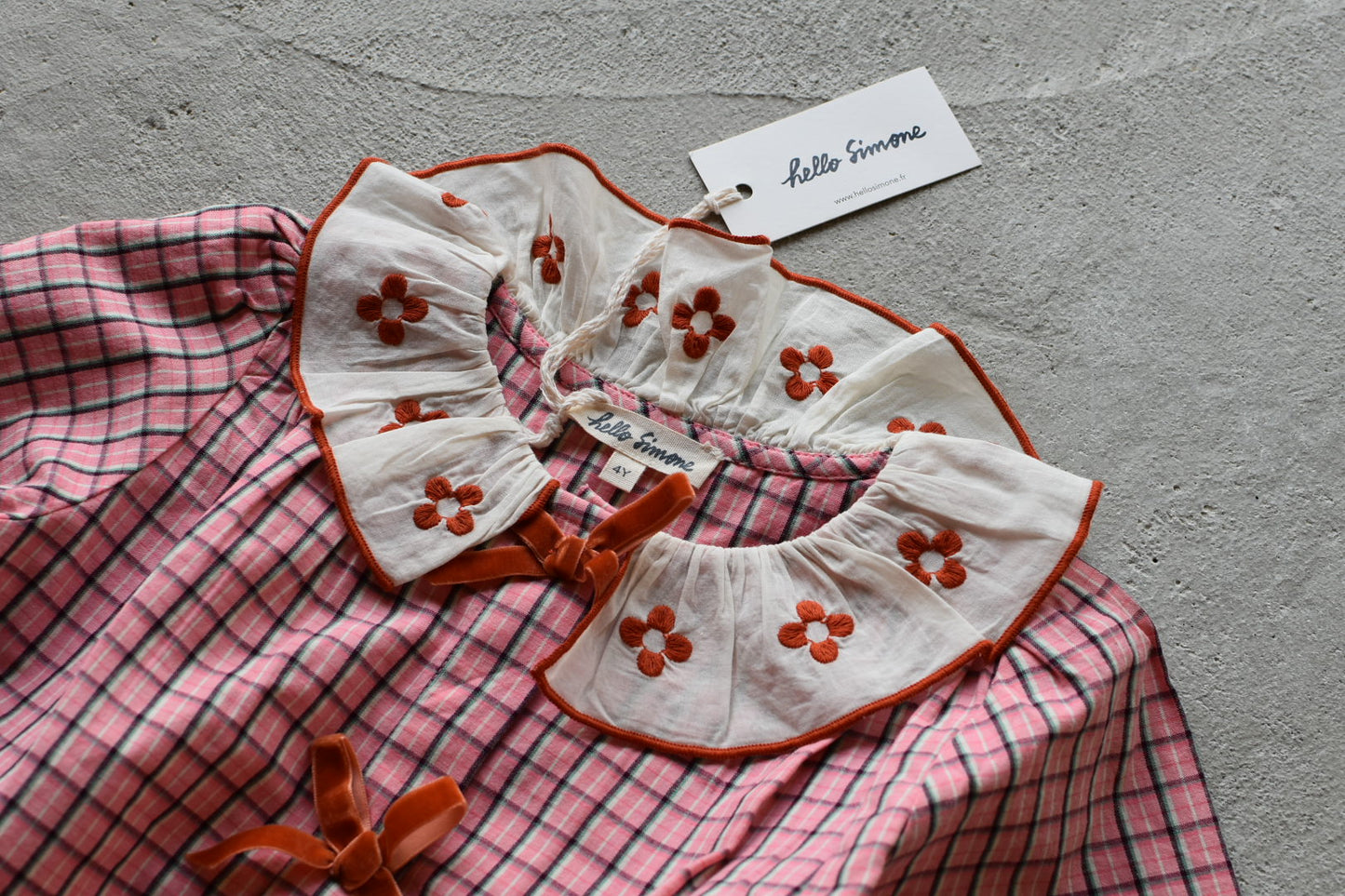 Myrtille blouse Pink check