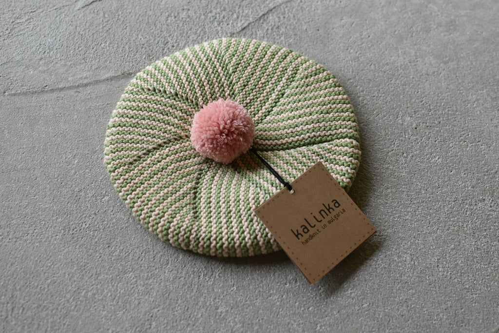[ LAST. 1 ]Divna Beret_Moss/Flamingo