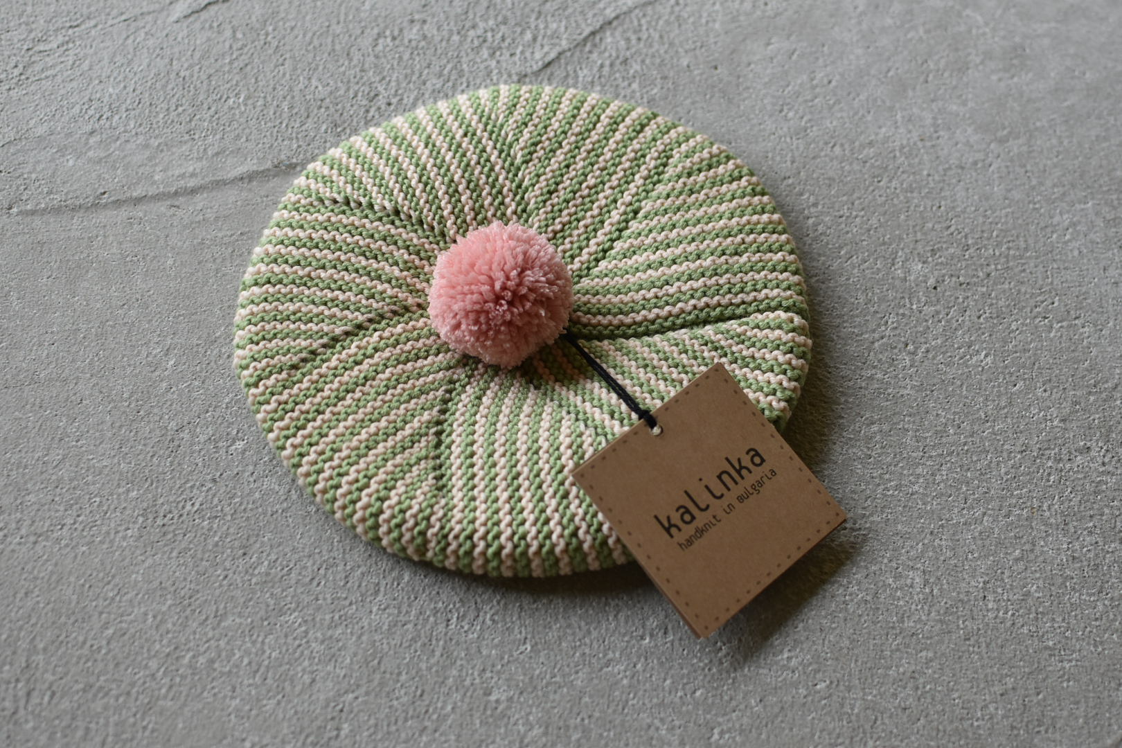 [ LAST. 1 ]Divna Beret_Moss/Flamingo