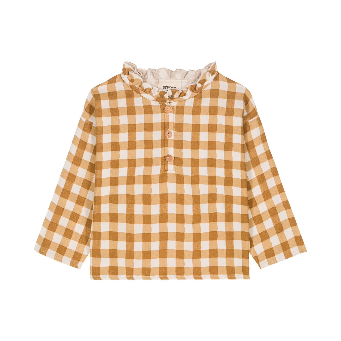 OLYMPE BLOUSE_CARAMEL VICHY