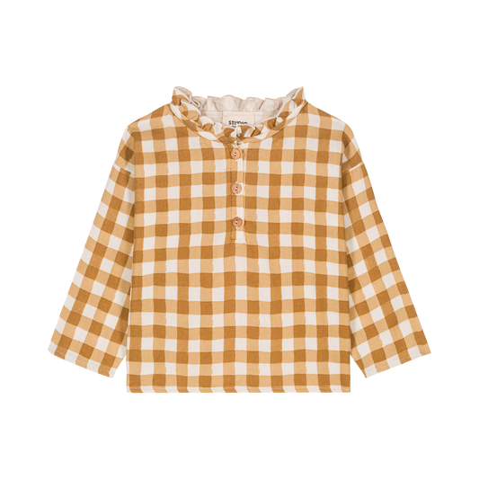 OLYMPE BLOUSE_CARAMEL VICHY