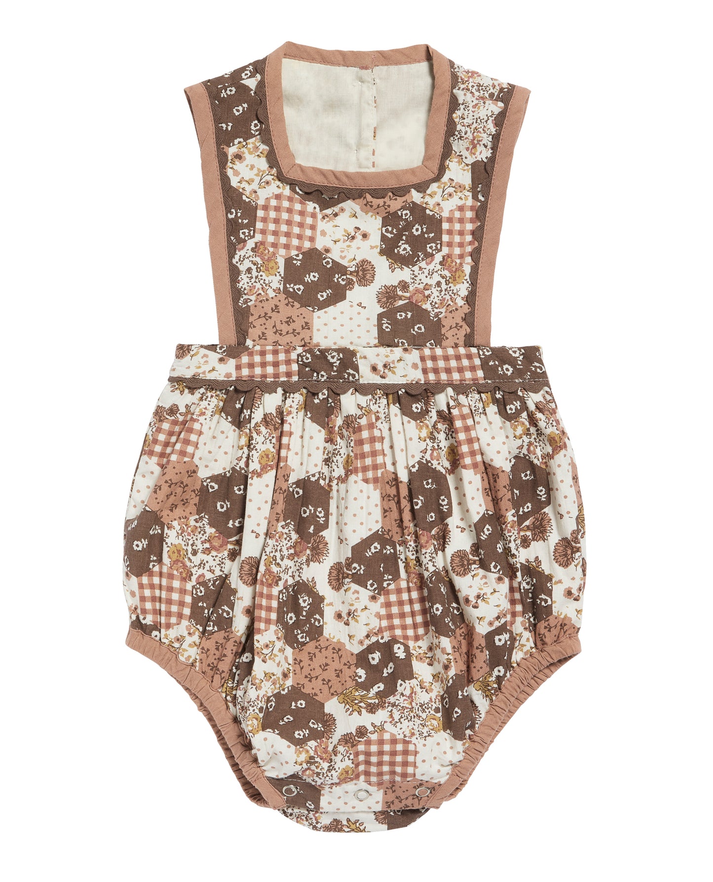 Bridget Romper Patchwork Print