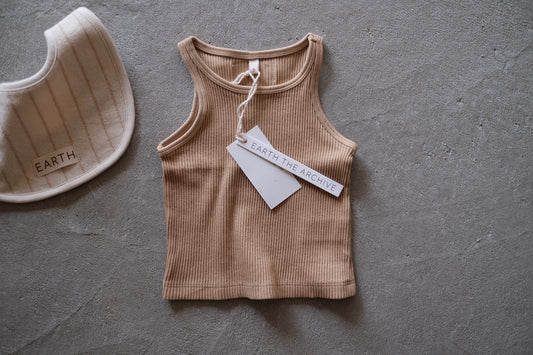 [ LAST. 1 ] Ribbed sleeveless_Tan