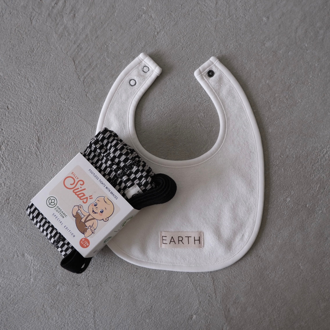 EARTH｜Organic bib_White