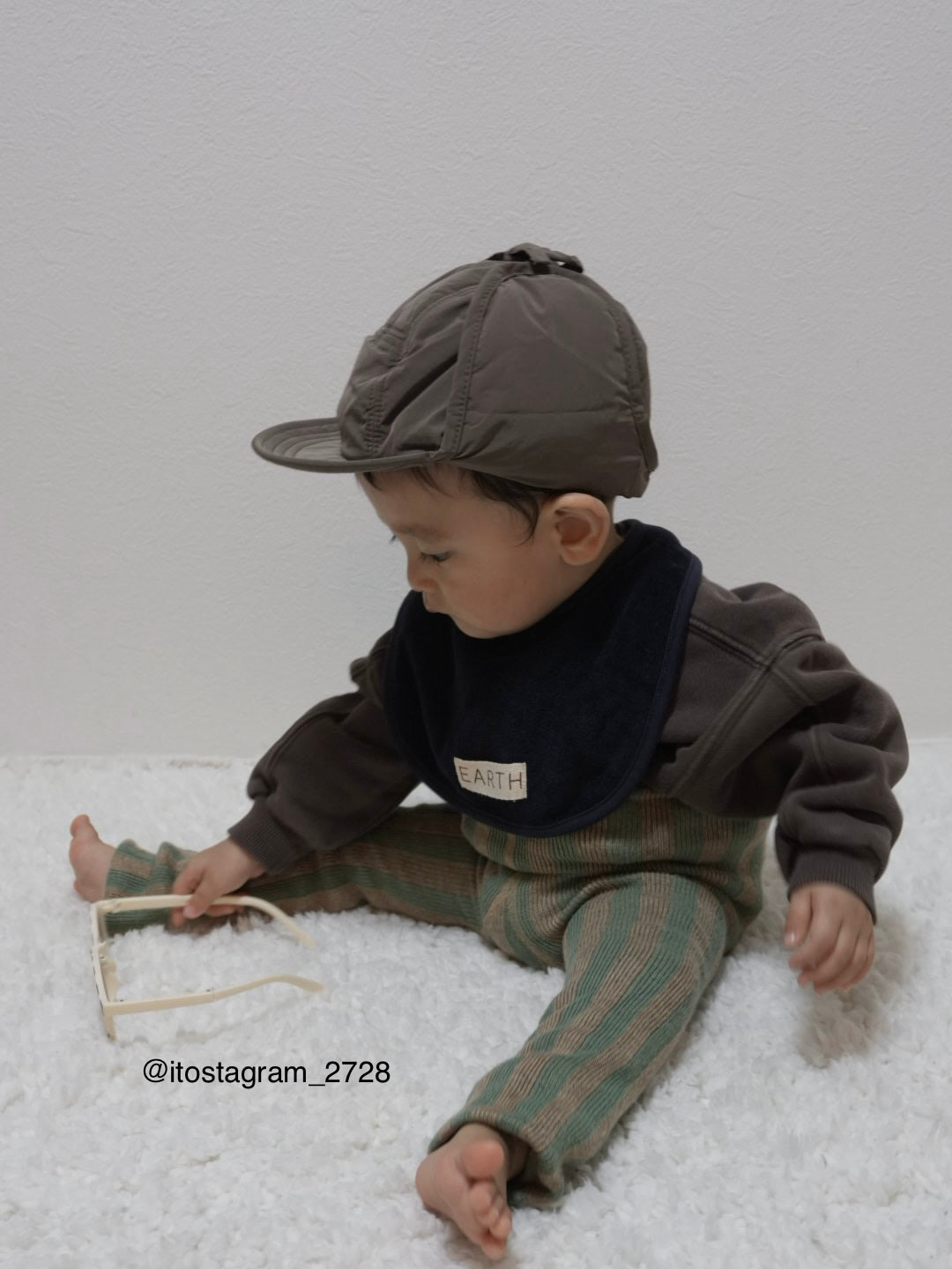EARTH｜Organic bib_Deep navy