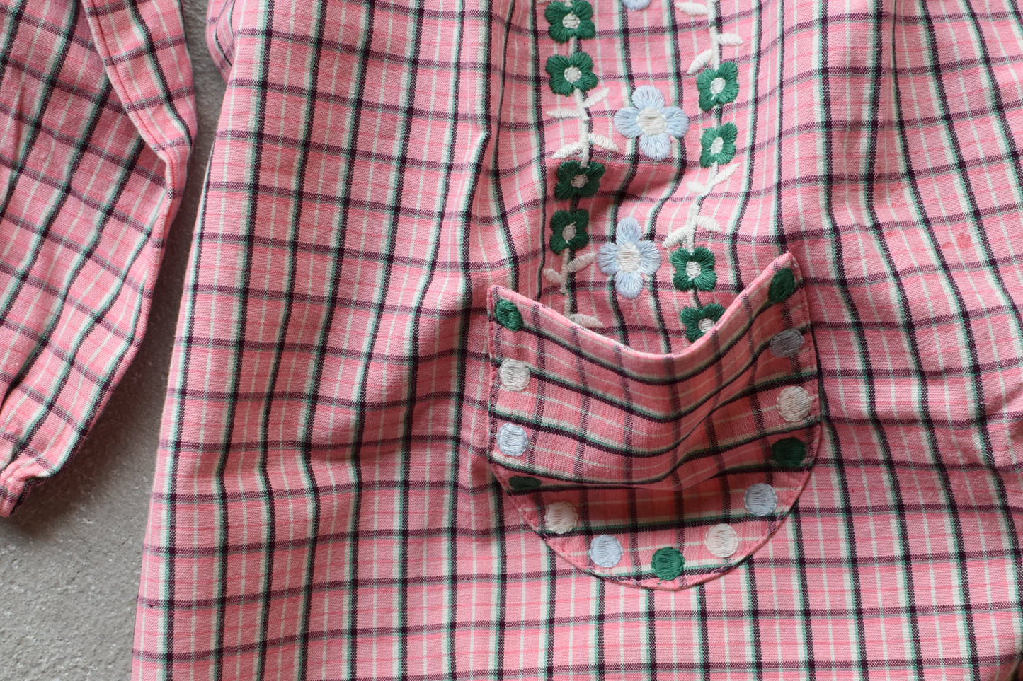 Gatsby dress Pink check