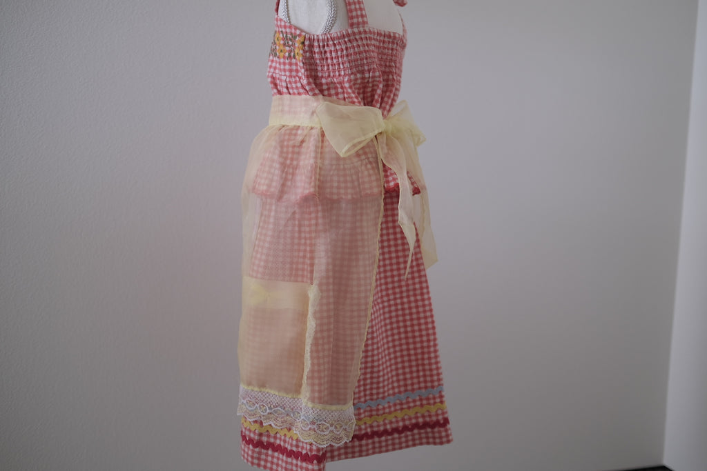 VTG apron_Yellow lace