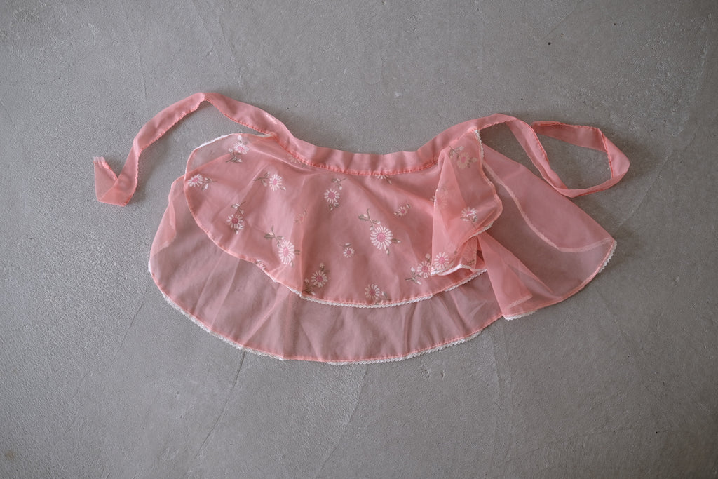 VTG apron_Baby Pink Flower