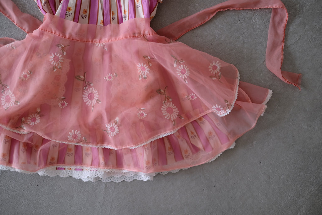 VTG apron_Baby Pink Flower