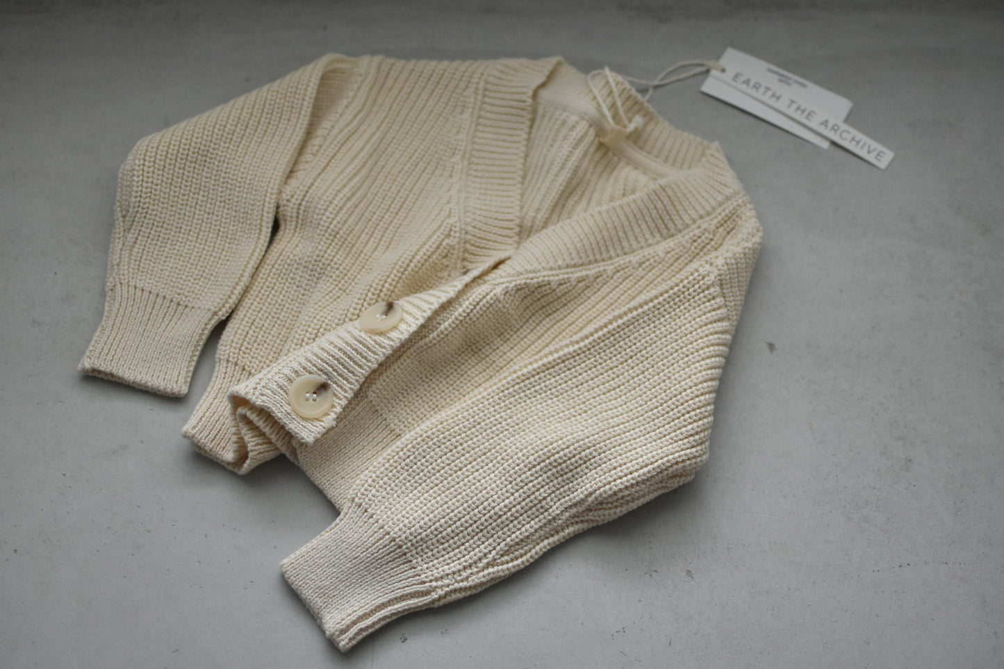 Knit cardigan/Kids_Ecru