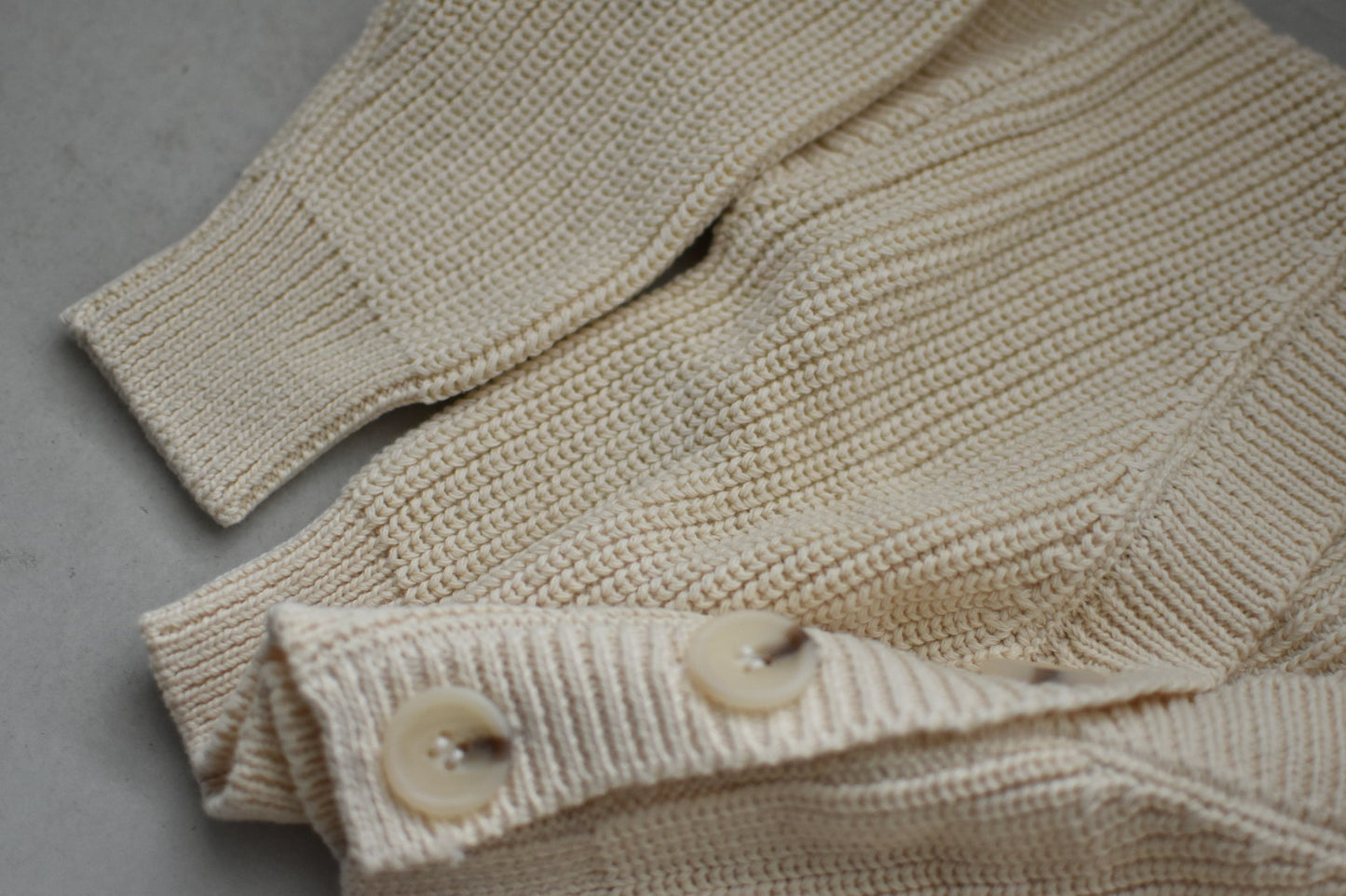 Knit cardigan/Kids_Ecru