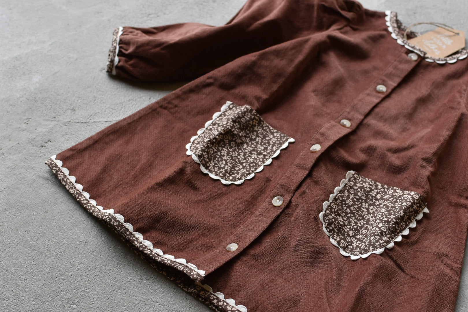Jules Dress Velvet in Nutmeg