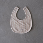 EARTH｜Organic bib_Beige Stripe