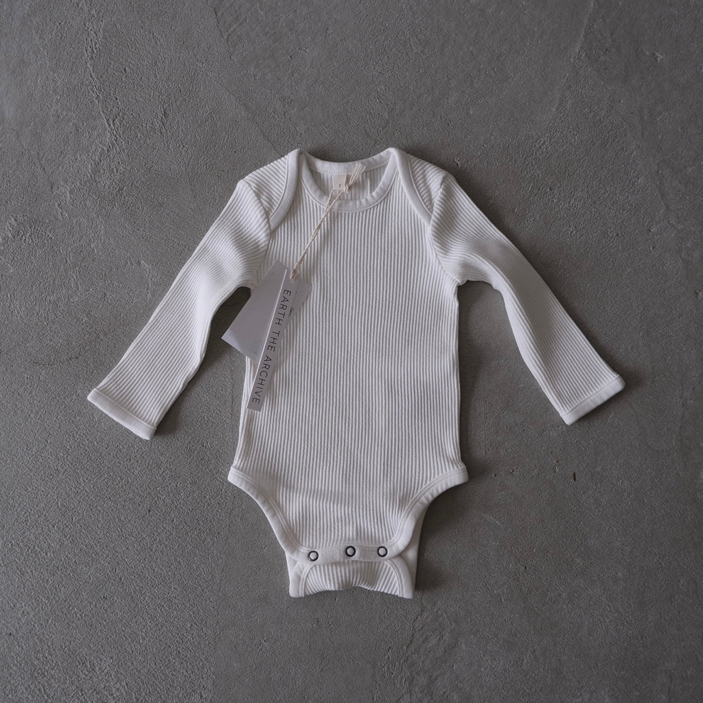 EARTH｜ Longsleeve baby suit_White