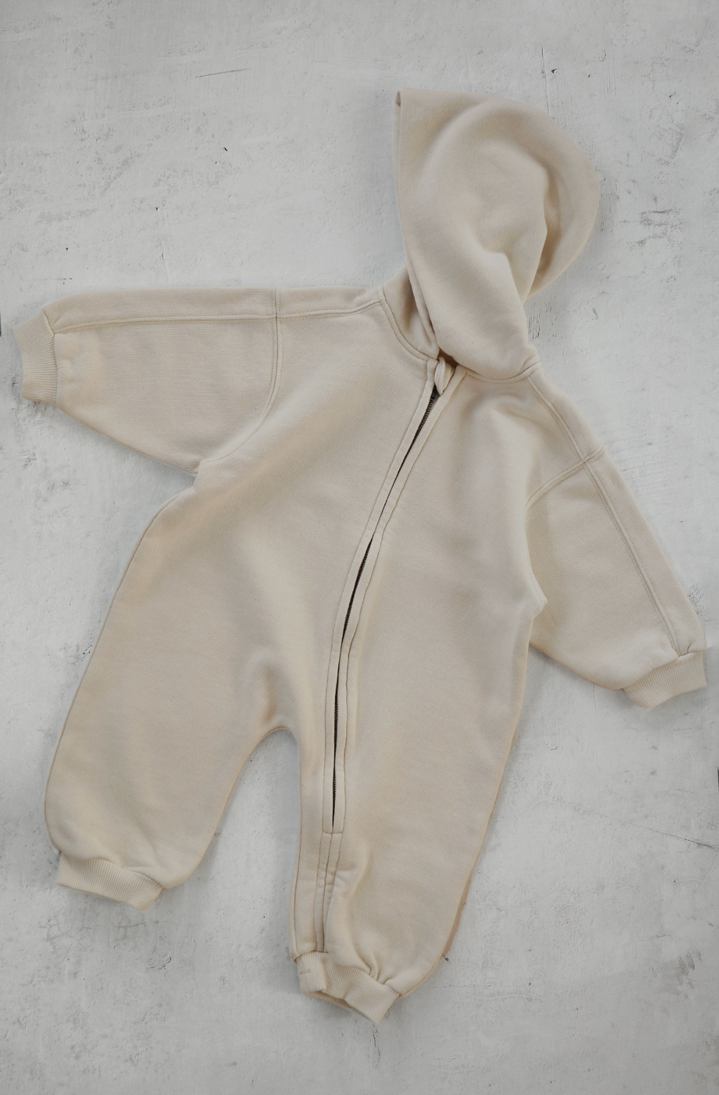 EARTH｜Organic French terry suit_Cream　キッズ　ベビー　韓国子供服　オーバーオール