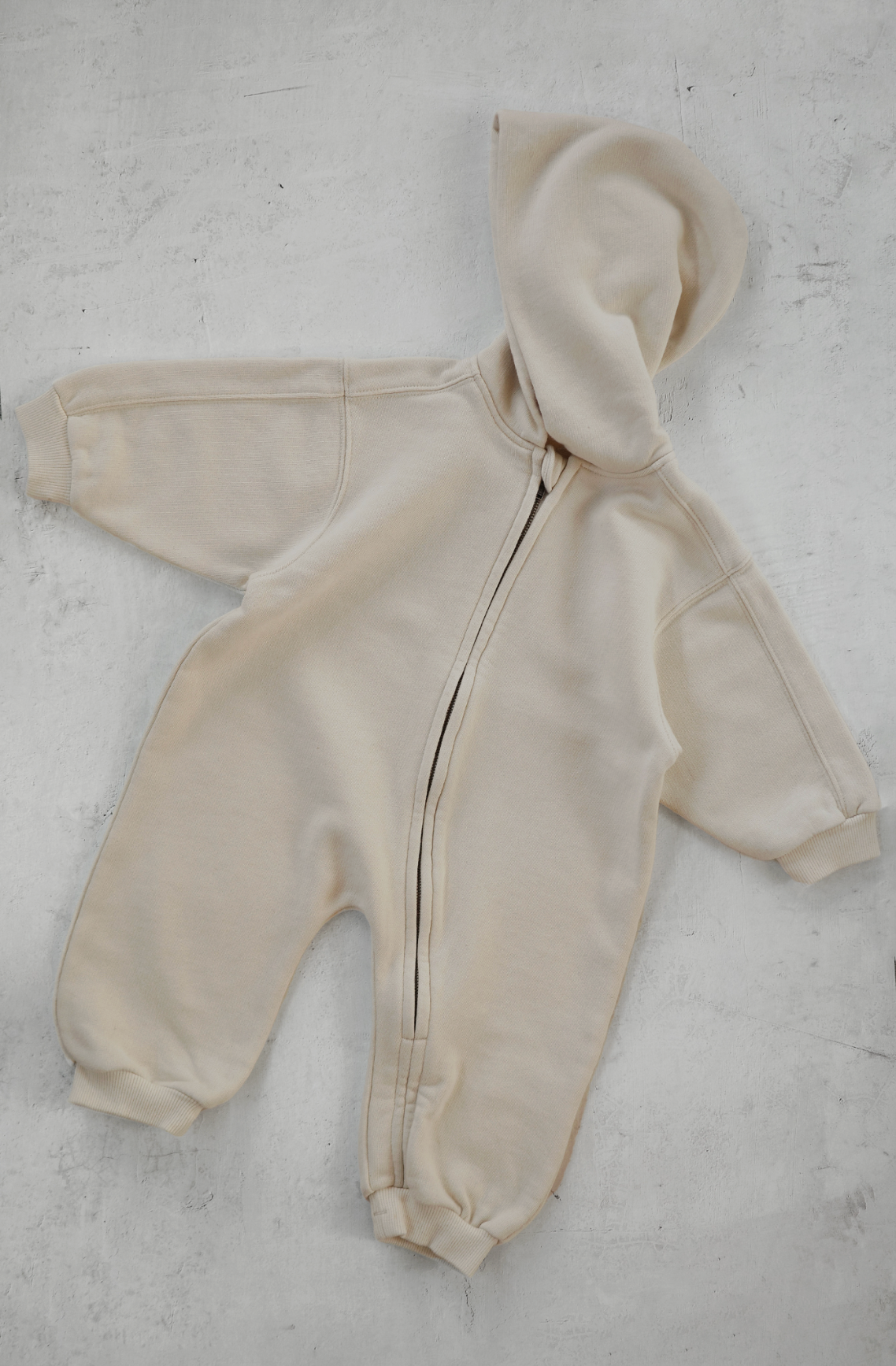 EARTH｜Organic French terry suit_Cream　キッズ　ベビー　韓国子供服　オーバーオール