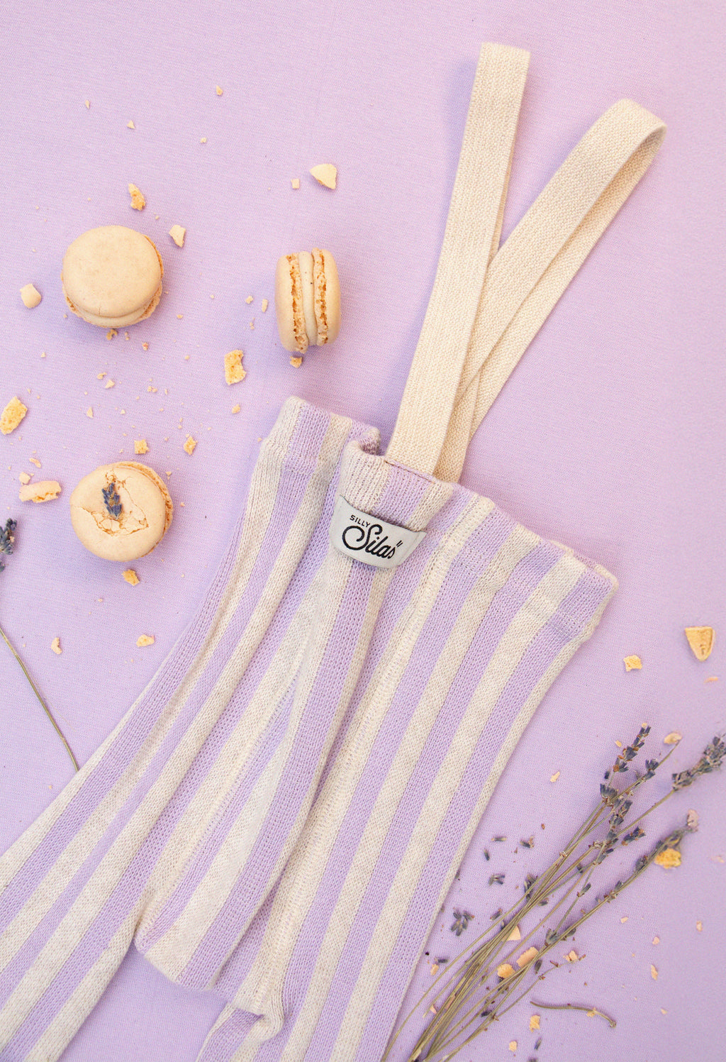 Footless Collection_Lavender x Cream Striped