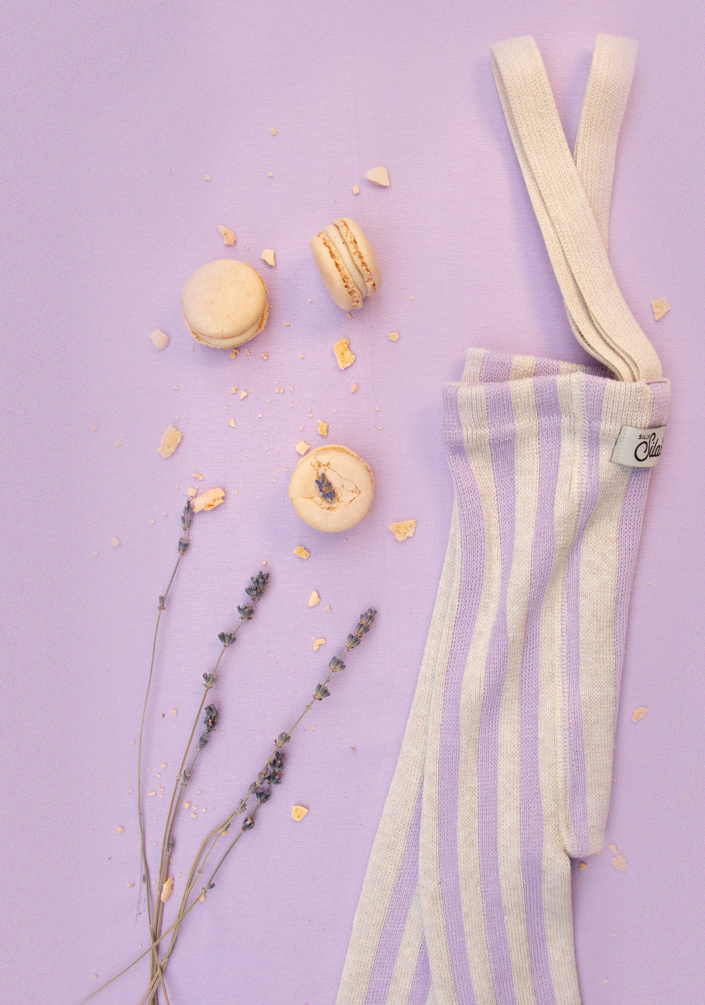 Footless Collection_Lavender x Cream Striped