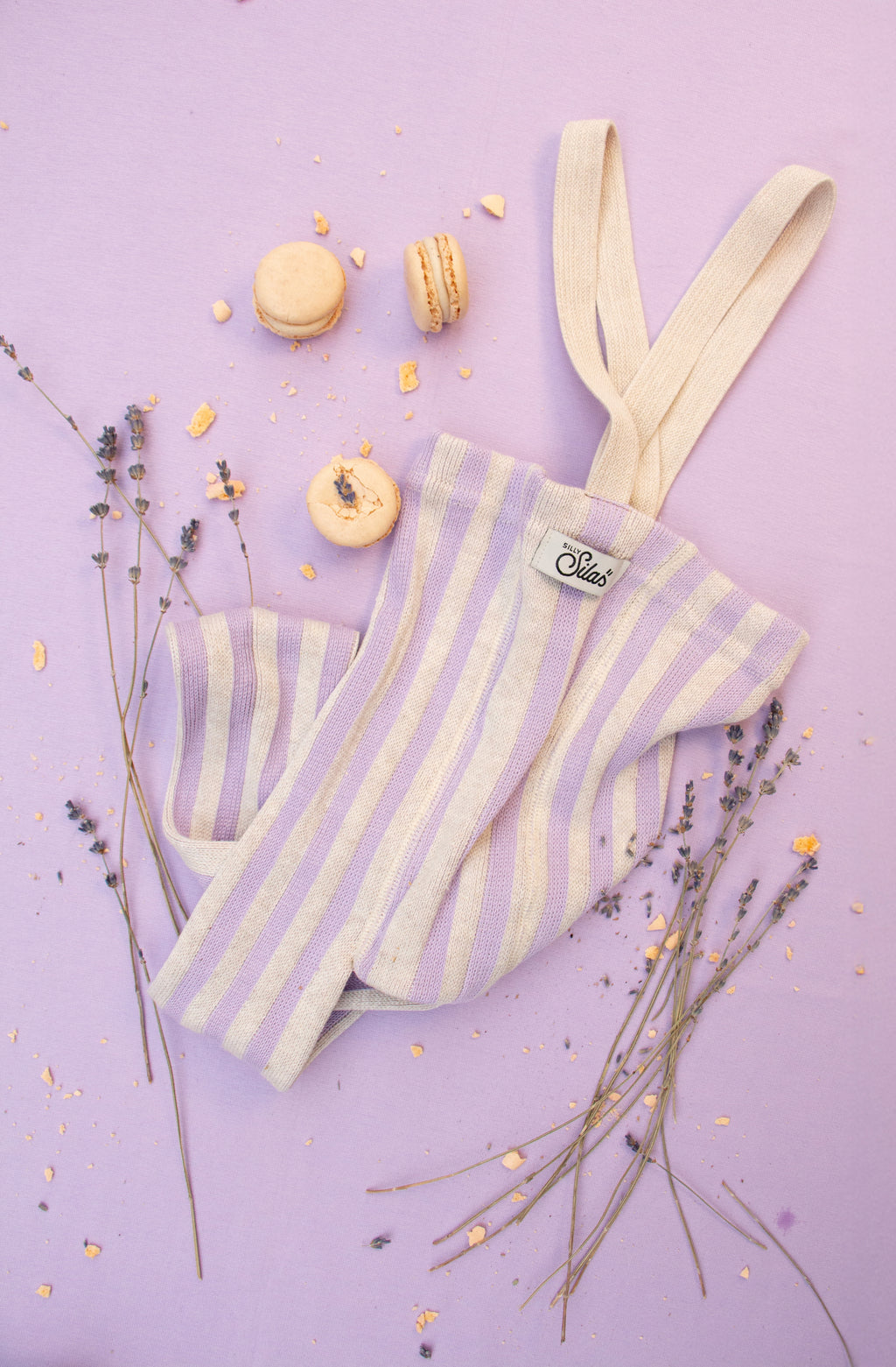Footless Collection_Lavender x Cream Striped