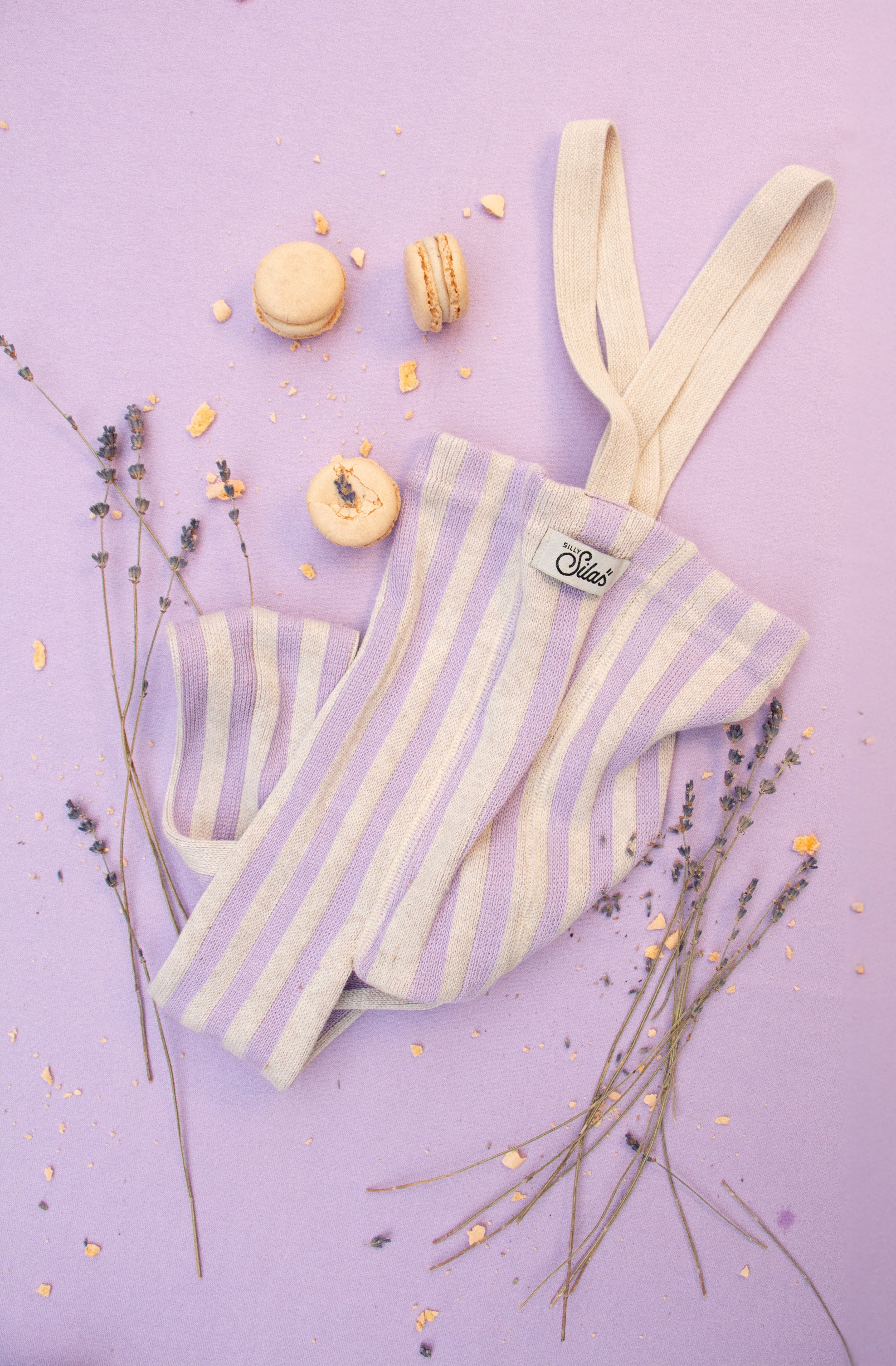 Footless Collection_Lavender x Cream Striped