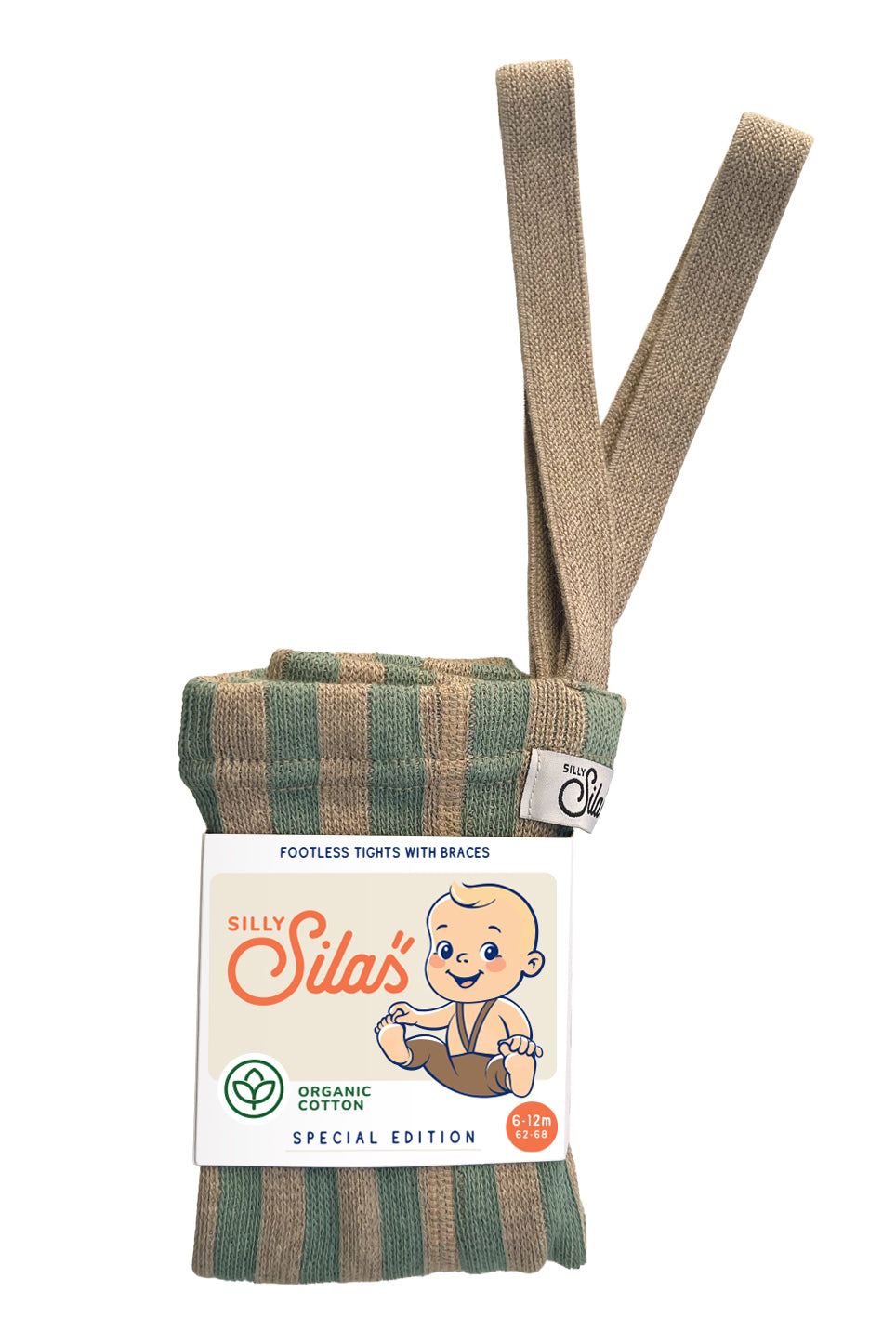 Footless Collection_Matcha x Peanut Striped