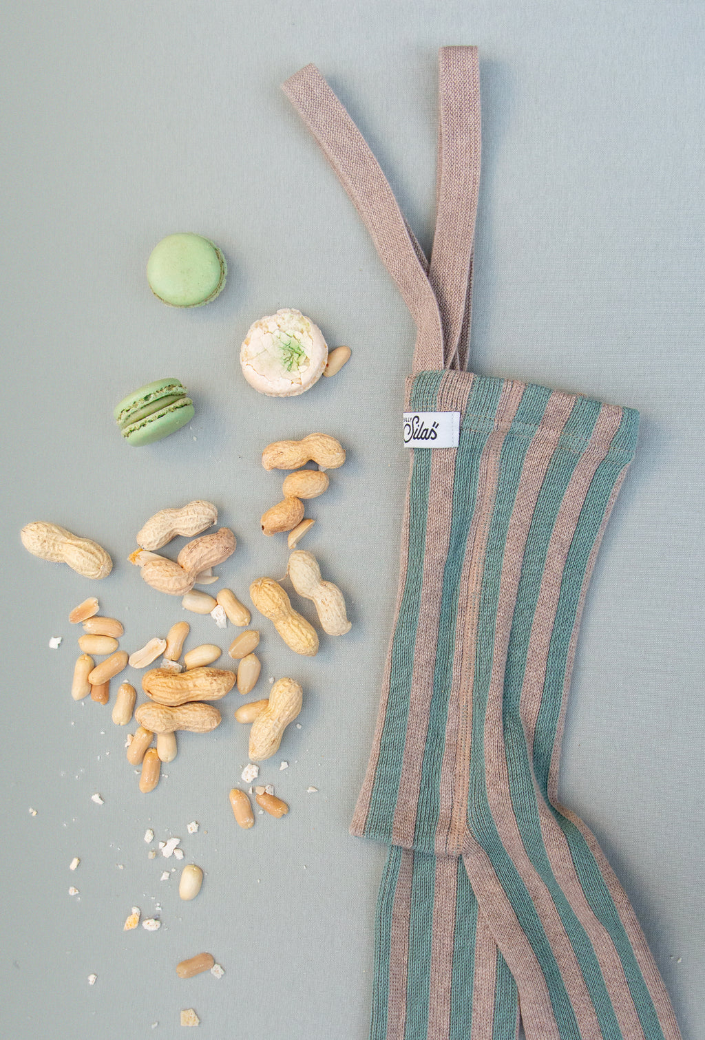 Footless Collection_Matcha x Peanut Striped