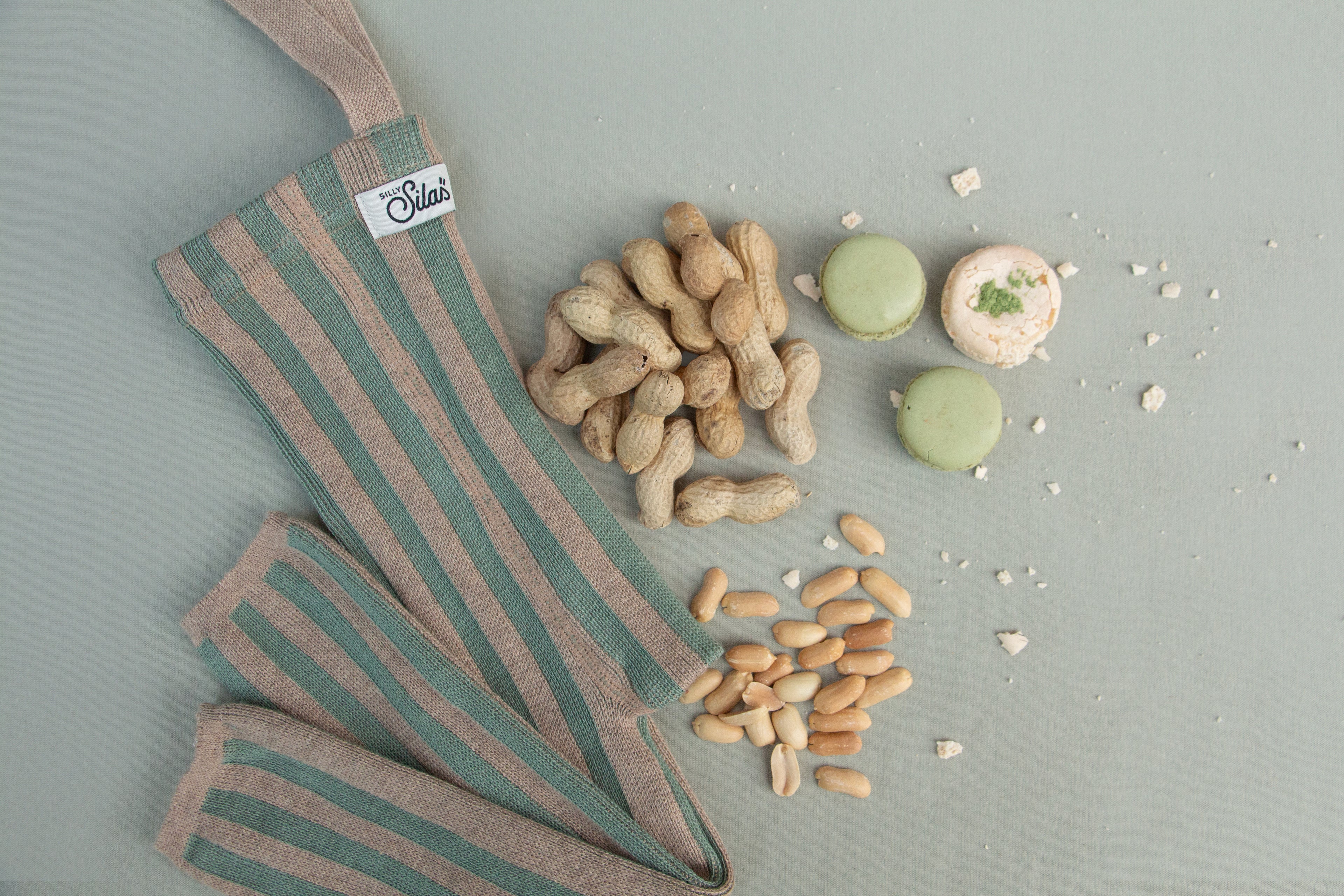Footless Collection_Matcha x Peanut Striped