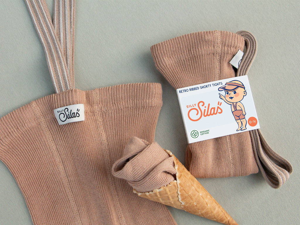 Shorty Tights Collection_Light Brown Striped