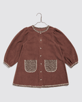 Jules Dress Velvet in Nutmeg
