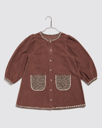 Jules Dress Velvet in Nutmeg